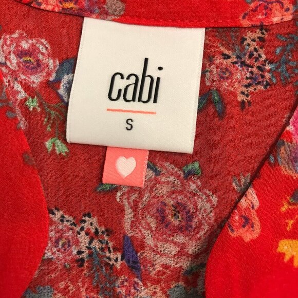 CABi WOMENS CRUSH FLORAL SLEEVELESS BLOUSE SIZE S - Picture 4 of 6